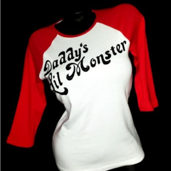 Harley Quinn Daddy's Lil Monster Ladies Tee. - Picture 6 of 6